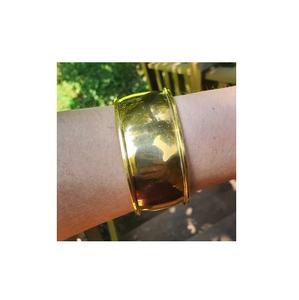 Pulsera de latón martillado para mujer, brazalete curativo envuelto en alambre, brazalete abierto, joyería - Product Image 2