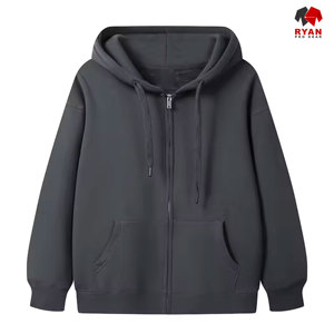 Sudadera con capucha cómoda y transpirable para hombre Ryan Pro Gear con cierre de cremallera y logotipo personalizado, diseño OEM ODM - Product Image 3