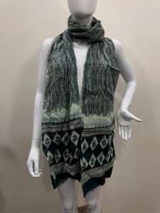 Dupatta en coton Mulmul imprimé fait main, taille unique, couvre-épaule, style ethnique, dupatta en coton imprimé pour femmes, écharpe d'été pour adultes - Product Image 2