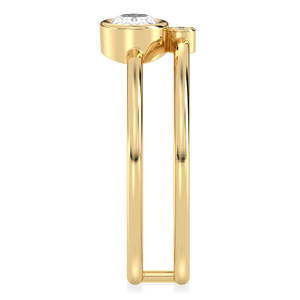 Anillo de Compromiso REYES Personalizado con Moissanita de Corte Ovalado de 0.38 Quilates en Oro de 14K para Mujer, Regalo de Aniversario de Bodas, Joyería Fina - Product Image 5