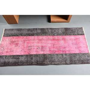 Moderno Rosa Negro 2,4X5,1 pies estilo Tabriz alfombra turca estilo Kilim para sala de estar adolescente lana poliéster Patchwork látex - Product Image 3