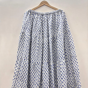 Hand block print cotton <b>skirt</b> Indian cotton <b>skirt</b> <b>Floral</b> cotton <b>skirts</b> - Product Image 5