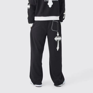 ชุดกีฬาแขนยาวปักลายบ็อกซี่สำหรับทุกเพศชุดผ้าฝ้ายแบบสวมหัวมีฮู้ดสำหรับทุกเพศชุดวอร์ม500 GSM - Product Image 6