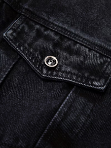 Veste bomber en denim vintage unisexe pour homme, hiver 2026, lavage à la neige, bleu clair, écologique, personnalisable, fabricant du Bangladesh - Product Image 4