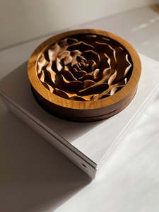 Floral Bowls - Taif Flower Arabian Incense Wooden Mosaic Incense <b>Burner</b> for <b>Oud</b> - Product Image 6