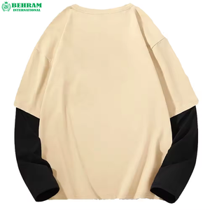 เสื้อยืดแขนยาวสองชั้นทรงโอเวอร์ไซส์ ผ้าฝ้ายระบายอากาศได้ดี สไตล์สตรีทแวร์ สำหรับออกกำลังกาย น้ำหนัก 220 กรัม ผ้าไม่เป็นขุย แห้งเร็ว แบบยูนิเซ็กส์ - Product Image 2