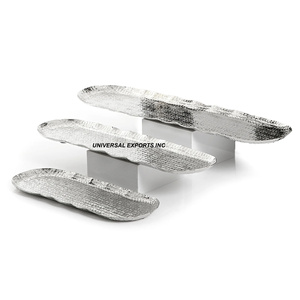 Lot de trois plateaux à chocolat dorés en métal Plateau à chocolat fait main de qualité supérieure Plateau à chocolat en métal de créateur le plus vendu - Product Image 4