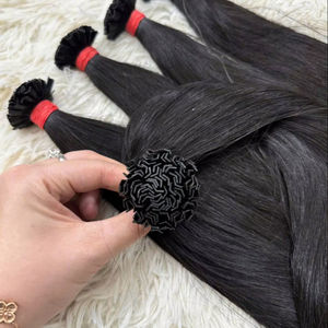 Wholesale Advantage Grade Keratin V Tip Straight Virgin Remy Chinese Hair Extensions Factory Priced Natural <b>Wig</b> Raw <b>Braiding</b> - Product Image 2