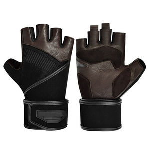 Custom Logo Men's Polyester Gym Gloves Excellent Quality Fingerless Design for Weight Lifting Wholesale Fitness <b>Accessories</b> - Product Image 1
