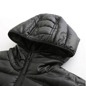 Custom Logo Polyester Nylon Winter <b>Hooded</b> Bubble <b>Puffer</b> <b>Jacket</b> for Men Breathable Outdoor Warm Quilted Coat Plus Size <b>Jacket</b> - Product Image 2
