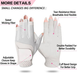 ถุงมือกอล์ฟสำหรับผู้หญิงมืออาชีพ หนัง Cabretta สัมผัสนุ่ม ยึดเกาะดีเยี่ยม เหมาะสำหรับการฝึกซ้อมและการแข่งขัน จำหน่ายจำนวนมาก - Product Image 3