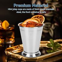 Atractivo moderno de acero inoxidable cobre menta Julep Cup Barware Drinkware Bar restaurante tazas cóctel Mojito Metal bebida vidrio