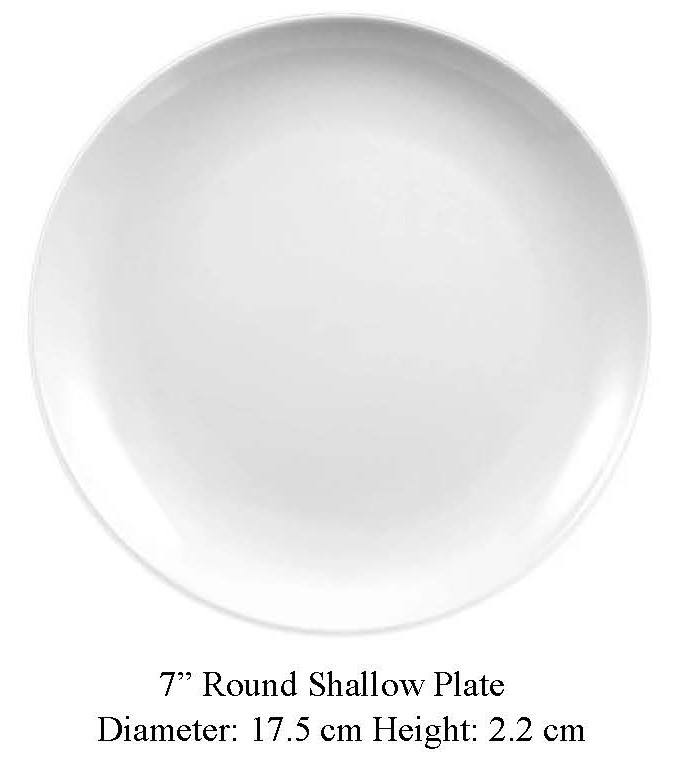 7" round shallow Plate