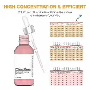 100% Tinh Khiết Hyaluronic Axit Mặt Chăm Sóc Da Mặt Mặt Huyết Thanh Làm Trắng Hữu Cơ Tự Nhiên Vitamin C Huyết Thanh