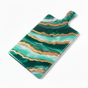 Tabla de Cortar Redonda de Resina de Mármol Hecha a Mano, de Alta Calidad, Duradera y Ecológica, Tabla de Cortar para Cocina, Plato para Queso, Hogar - Product Image 6