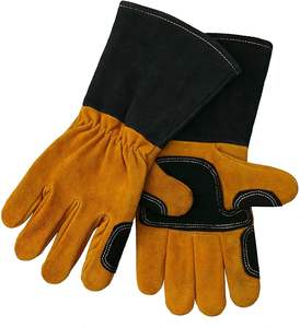 Gants OEM en cuir de mouton refendu à deux doigts Gants de sécurité industriels ignifuges anti-coupure Caractéristiques extérieures - Product Image 5