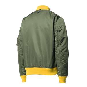 Chaquetas universitarias hechas a medida unisex, ropa deportiva informal de uso diario, chaqueta de colores personalizados de lona con cuello levantado de cuero satinado de seda - Product Image 2