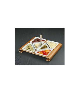 Grand plateau de service rectangulaire en bois adapté pour servir plusieurs plats boissons desserts lors de réunions de famille événements - Product Image 1