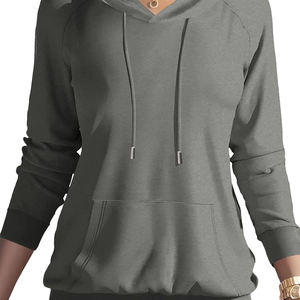 Sudaderas con Capucha Extra Grandes Personalizadas con Logotipo, para Mujer, 100% Algodón, Ecológicas, de Manga Larga, para Otoño e Invierno, Venta al Por Mayor - Product Image 1