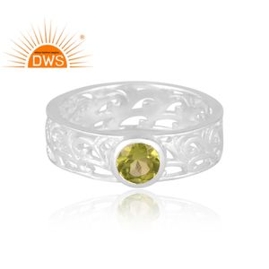 Amazing Design 925 Sterling Silver Natural Peridot Gemstone Ring Custom Jewelry For Women Gift For Her - Product Image 3