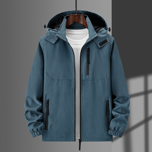 Diseño de logotipo personalizado OEM abrigos de primavera y otoño para hombre diseño popular con capuchas para jóvenes y de mediana edad tops casuales para hombre - Product Image 3