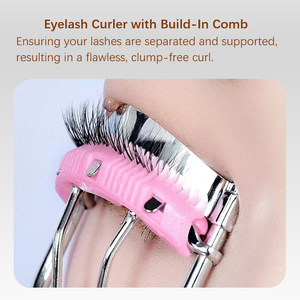 Haute qualité ARMA Logo personnalisé en acier inoxydable sans sertissage recourbe-cils pince à épiler avec peigne intégré outil de maquillage pratique - Product Image 3