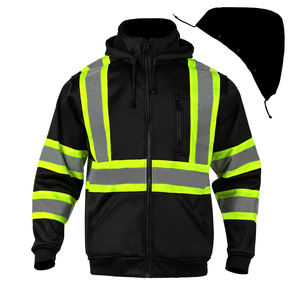 Chaqueta cortavientos reflectante de seguridad de alta visibilidad impermeable de alta calidad con logotipo personalizado hecho en fábrica con bolsillos para ropa de trabajo en invierno - Product Image 2