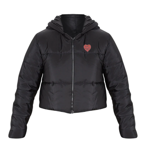 Chaqueta de bombardero de invierno de talla grande para mujer, capucha de algodón cálido transpirable, bordado, estampado de logotipo personalizado, forro de nailon, procesamiento en bruto - Product Image 3
