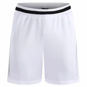 HASH INTERNATIONAL Men's White Quick Dry Sport Shorts With Colorful Side Stripe Elastic Waist Knitted Polyester <b>Running</b> Jogging - Product Image 2