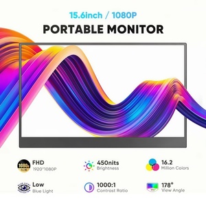 Monitor Portátil para Juegos LED FHD de 15.6 Pulgadas con Altavoces HD HDR, Doble USB-C Plug and Play, Aplicación Móvil, Resolución 1920x1080 - Product Image 2