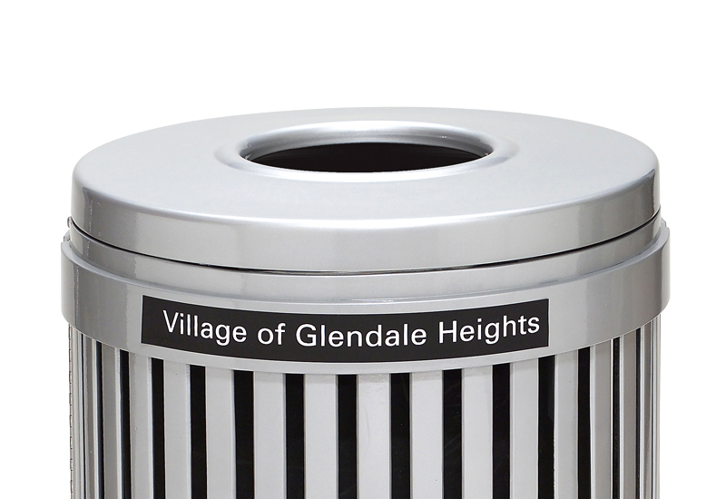 Park Litter Bin Modern Style Dustbin Outdoor Metal Trash Can New Design Garbage Can for Park