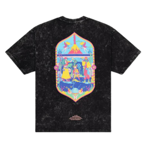 เสื้อยืดผู้ชายทรงหลวมสีดำชาร์โคล ผ้าถักเนื้อนุ่ม 100% ผ้าฝ้าย สไตล์วินเทจ ดูเป็นทางการ ระบายอากาศได้ดี เหมาะกับการสวมใส่ในเมือง - Product Image 3