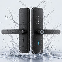 Serrure de porte intelligente étanche Tt Lock Zigbee avec empreinte digitale Tuya Wi-Fi