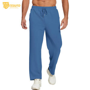 Pantalones estampados bordados personalizados de alta calidad, ropa de calle en blanco, pantalones de chándal de algodón con cordón de lana Unisex de gran tamaño para hombres - Product Image 3