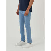 Jeans en denim de coton décontractés coupe slim à jambe droite, taille mi-haute, délavés, toutes saisons, avec logo personnalisé et faible MOQ
