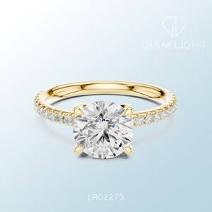 Anillo exclusivo de racimo de diamantes blancos, corte redondo, claridad VS+, color F, certificado IGI, joyería fina hecha a mano, hecho a medida. - Product Image 6