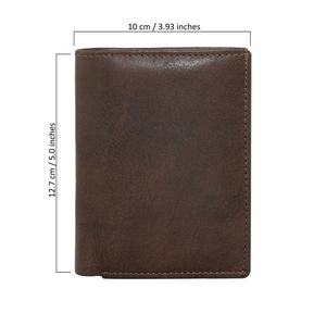 Gravé personnalisé hommes portefeuille à trois volets en cuir marron véritable cadeau de Noël personnalisé pour lui TDW-0078B - Product Image 6