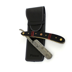Navaja de afeitar plegable de acero inoxidable con logotipo personalizado, cuchilla recta para barbero, fabricada por Pissco Pakistán - Product Image 6