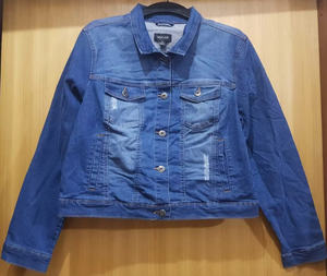 2021 New Style Reversible Winter Lightweight <b>Quilted</b> Cotton-Filled Slim Long-Sleeved Women's <b>Denim</b> <b>Jacket</b> Button Closure - Product Image 1