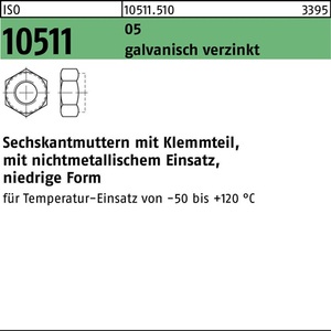ISO 10511 M14 <b>Lock</b> Nuts 100-Piece Pack Self-Locking Hex Nuts - Product Image 1