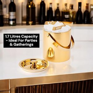 New Arrival Round Shape Brass Wine Cooler With Handle for Large Champagne Chiller Beer Ice Bucket for <b>Bar</b> and Night Clubs - Product Image 5