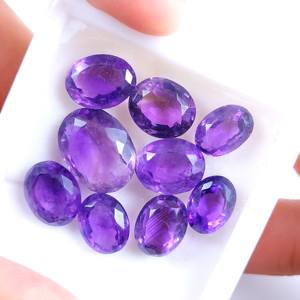 Cabujón suelto facetado de amatista natural al por mayor, forma de mezcla de piedras preciosas a juego para la fabricación de joyas - Product Image 5