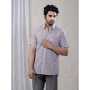 Chemise décontractée pour homme en coton imprimé à manches courtes, 100 % popeline respirante, taille XL - Fourniture ODM - Product Image 3