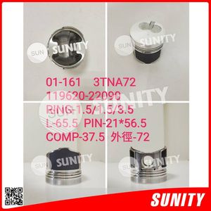 ลูกสูบ3TNA72 sunity ไต้หวัน119620-22090ชิ้นส่วนเครื่องยนต์รถแทรกเตอร์สำหรับ3TNA72 yanmar - Product Image 2