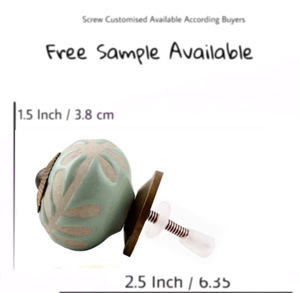 Boutons en céramique floraux gravés en détresse pour armoire tiroir salle de bain centre commercial utilisation pour armoires de cuisine chambres Villas en plein air - Product Image 3