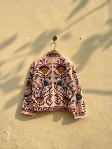 Màu Be chần bông suzani thêu tay áo khoác cho phụ nữ Phù Dâu Áo khoác mùa đông Kimono áo choàng quà cưới - Product Image 5