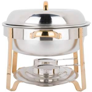 Premium Buffet Chafing Dish Stainless Steel Food Warmer Casserole rectangle shape stainless steel copper finished - Product Image 2