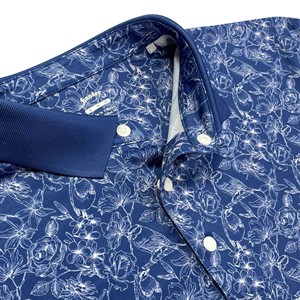 Chemise de golf personnalisée Dry-Fit avec fibre de coton/bambou, séchage rapide et respirante, impression par sublimation pour hommes - Product Image 3