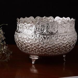 Cuenco moderno de latón para cocina, cuencos para servir frutas secas, para el hogar, Hotel, restaurante, Color plateado - Product Image 2