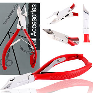 Coupe-ongles de couleur rouge à bas prix Coupe-ongles durable en acier inoxydable Pince à cuticules de précision ultra-tranchante Double ressort - Product Image 2